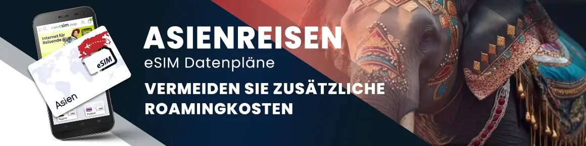 Esim-Datenpläne für asiatische Länder.